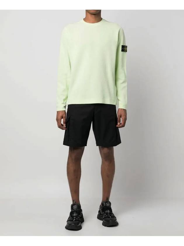 Men's Wappen Patch Knit Top Light Green - STONE ISLAND - BALAAN 4