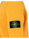 Wappen Patch Crew Neck Wool Knit Top Yellow - STONE ISLAND - BALAAN 5