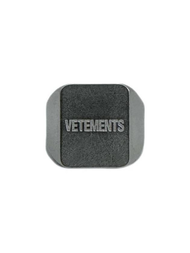 Debossed Icon Logo Ring Silver - VETEMENTS - BALAAN 2