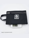 Logo Graphic Nylon Handle Pouch Bag Black - BURBERRY - BALAAN 10