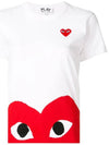 24SS Women's Red Wappen Half Heart TShirt AZ T033 051 1 - COMME DES GARCONS - BALAAN 2