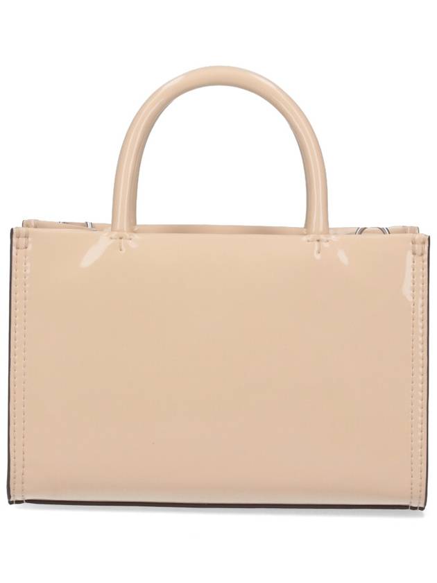 Ella Bio Patent Tote Bag Beige - TORY BURCH - BALAAN 4