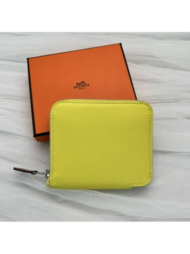 Silk'In Compact Card Wallet Lime - HERMES - BALAAN 1