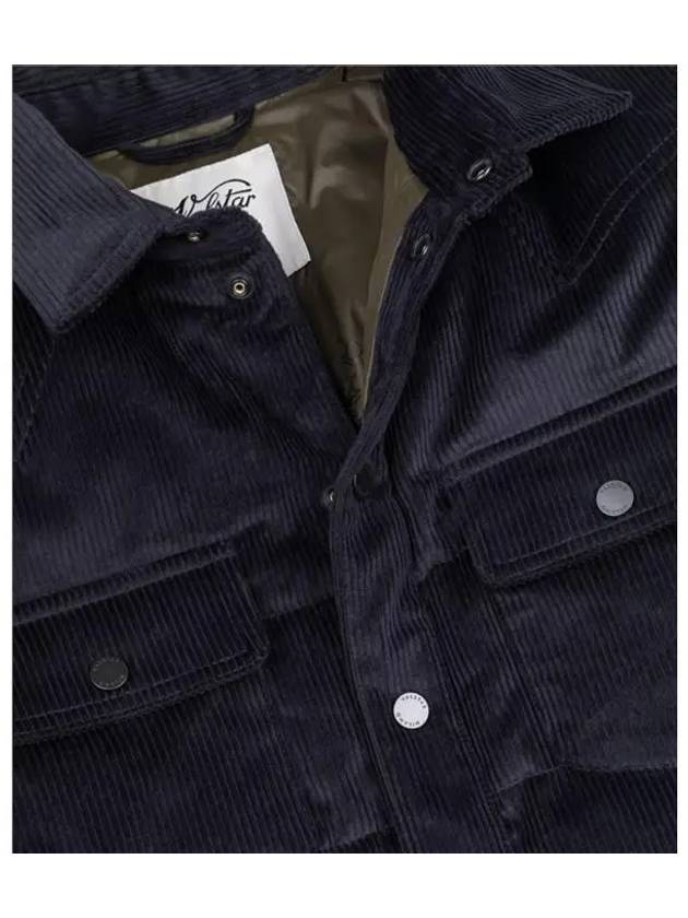 Corduroy Padded Overshirt Navy - VALSTAR - BALAAN 3