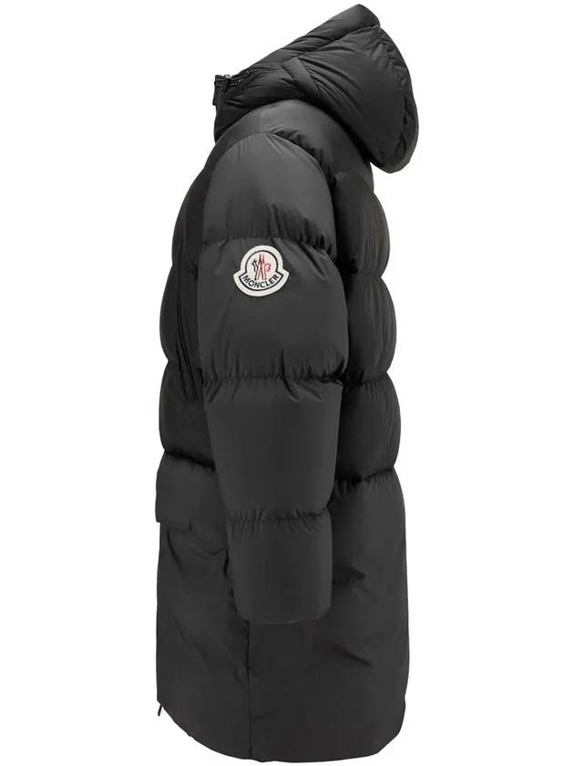 Bosona Logo Patch Long Down Padding Black - MONCLER - BALAAN 5