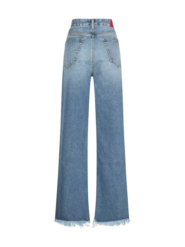 DENIM LOW WAIST BAGGY PANTS - ALESSANDRA RICH - BALAAN 2