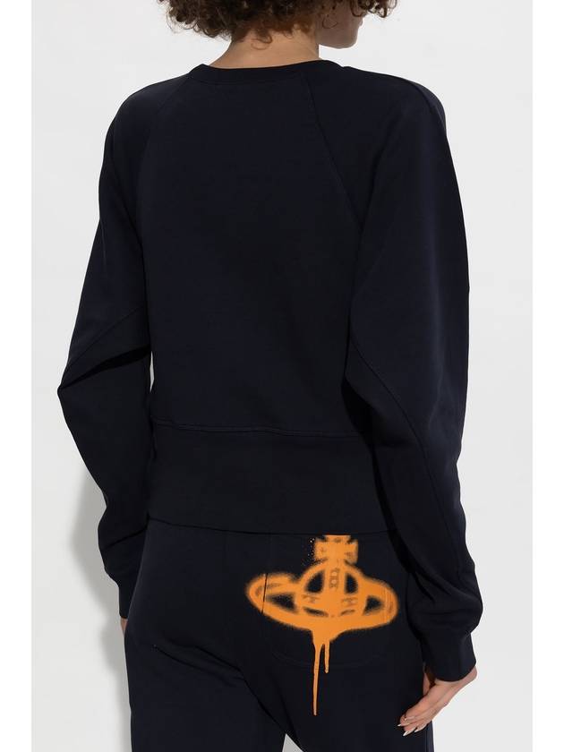 Spray ORB Logo Sweatshirt Navy - VIVIENNE WESTWOOD - BALAAN 3