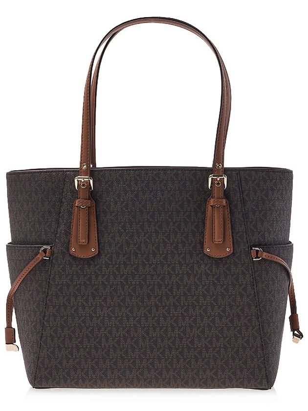 Voyager Small Logo Tote Bag Brown - MICHAEL KORS - BALAAN 4