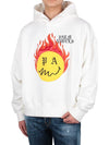 12Th Anniversary Big Burning Head Hoodie White - PALM ANGELS - BALAAN 2