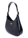 Medium Leather Shoulder Bag Black - PRADA - BALAAN 3