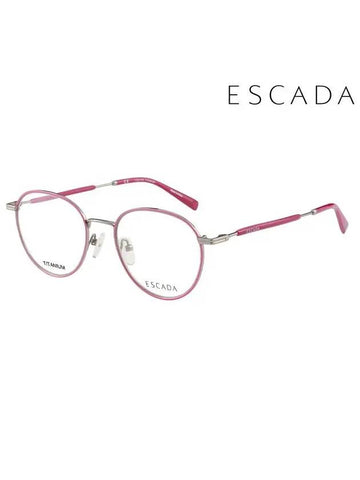 Glasses Frame VES984F 0598 Round Titanium Men Women - ESCADA - BALAAN 1