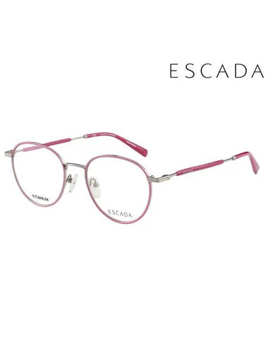 Glasses Frame VES984F 0598 Round Titanium Men Women - ESCADA - BALAAN 1