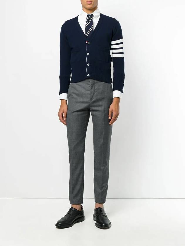 cashmere short V-neck cardigan navy - THOM BROWNE - BALAAN 7