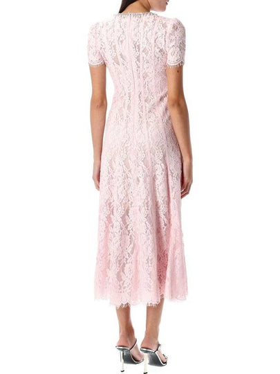 LACE MIDI DRESS PINK - SELF PORTRAIT - BALAAN 2