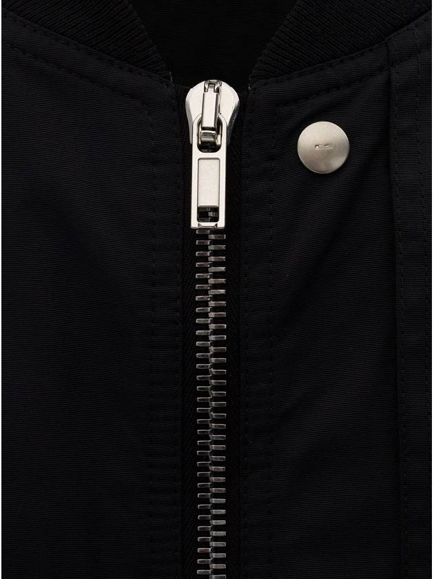 Men's Flap Pocket Cotton Bomber Jacket Black - RICK OWENS - BALAAN 4