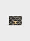 Triomphe Canvas Two-Tone Card Wallet Black - CELINE - BALAAN 2