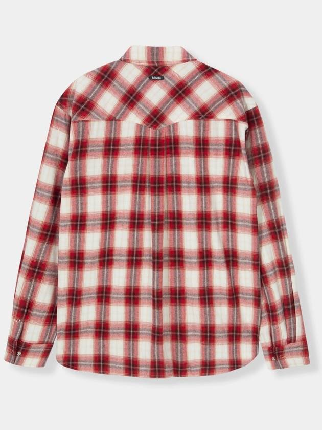 Ombre Checked Western Shirt Red - KINETO - BALAAN 4