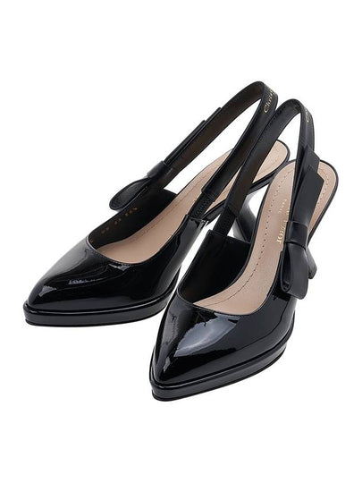 Sweet-D Shiny Calfskin Slingback Heels Black - DIOR - BALAAN 2