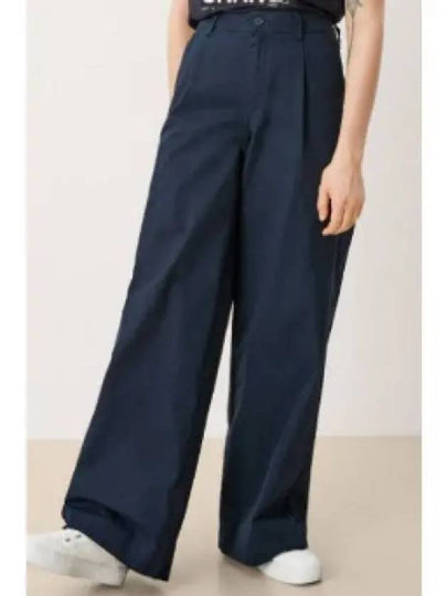 Gatti Cotton Wide Pants Navy - MAX MARA - BALAAN 2