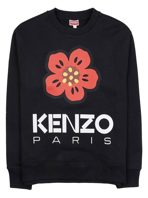 Men's Boke Flower Print Sweatshirt Black - KENZO - BALAAN 2