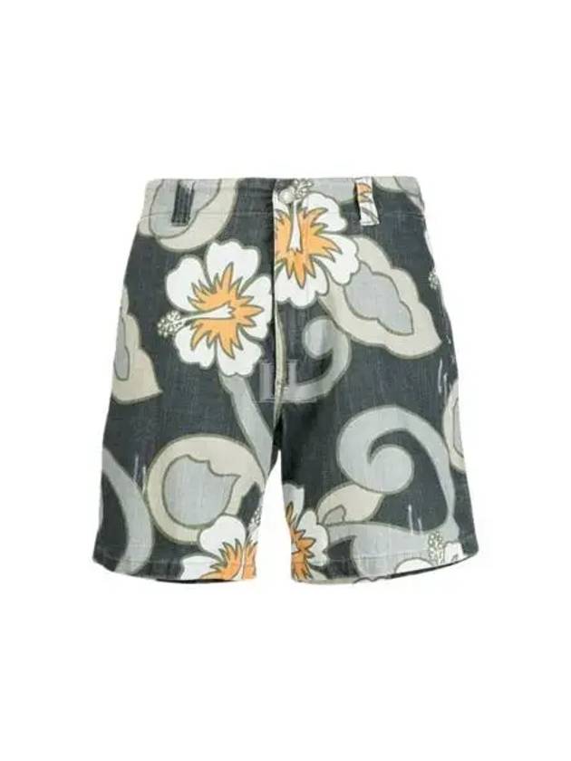 Floral Print Bermida Shorts Pants Gray 06P002 - ERL - BALAAN 1