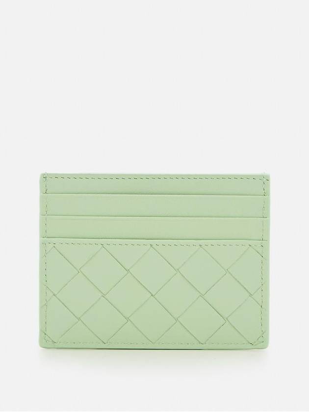 Intrecciato Leather Card Wallet Fresh Mint - BOTTEGA VENETA - BALAAN 1