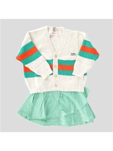 Striped Cardigan Beige 123AC134 200 - BOBO CHOSES - BALAAN 1