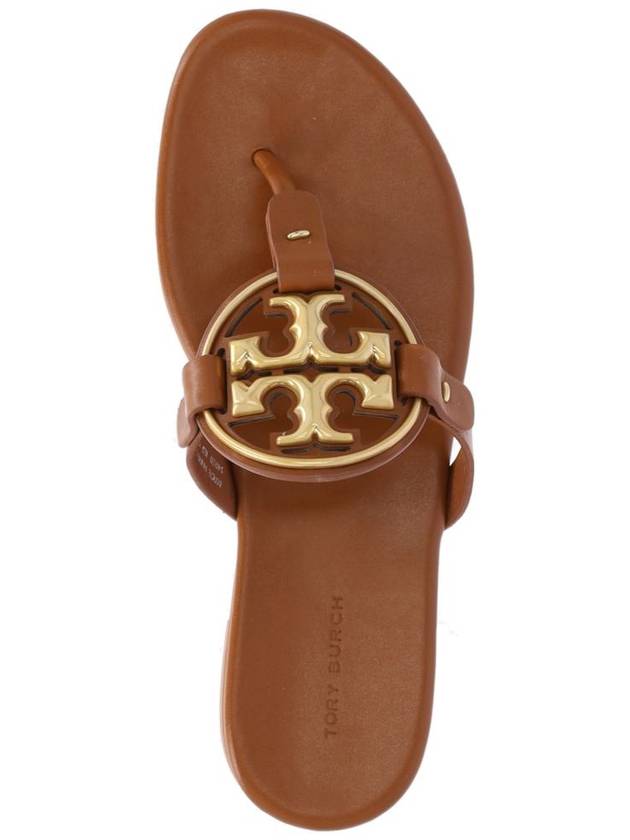 Women's Metal Miller Soft Flip Flops Brown - TORY BURCH - BALAAN 6