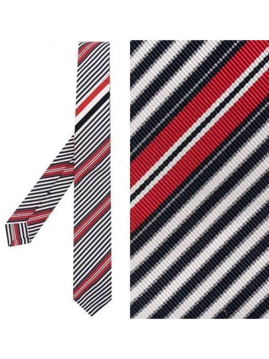 Jacquard Wrap Three Stripe Silk Tie - THOM BROWNE - BALAAN 2