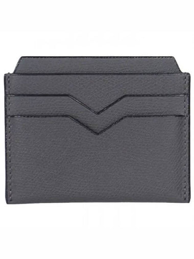 Pebble Leather Card Wallet Smoke Gray SGNL0077028L99CC99 GF 1120659 - VALEXTRA - BALAAN 1