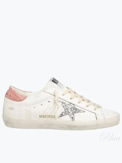 Superstar Pink Tab Leather Low Top Sneakers White - GOLDEN GOOSE - BALAAN 2