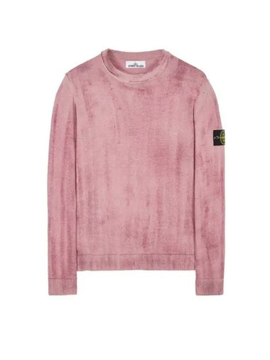 Waffen Patch Wool Knit Top Rose Quartz - STONE ISLAND - BALAAN 1