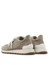 Chain Suede Low Top Sneakers Beige - BRUNELLO CUCINELLI - BALAAN 5