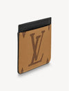 LV Big Logo Side-Up Monogram Grain Leather Card Wallet Brown - LOUIS VUITTON - BALAAN 3