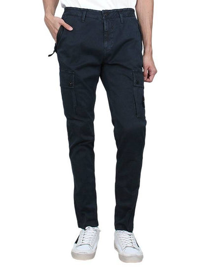 Compass Badge Cargo Straight Pants Blue - STONE ISLAND - BALAAN 2