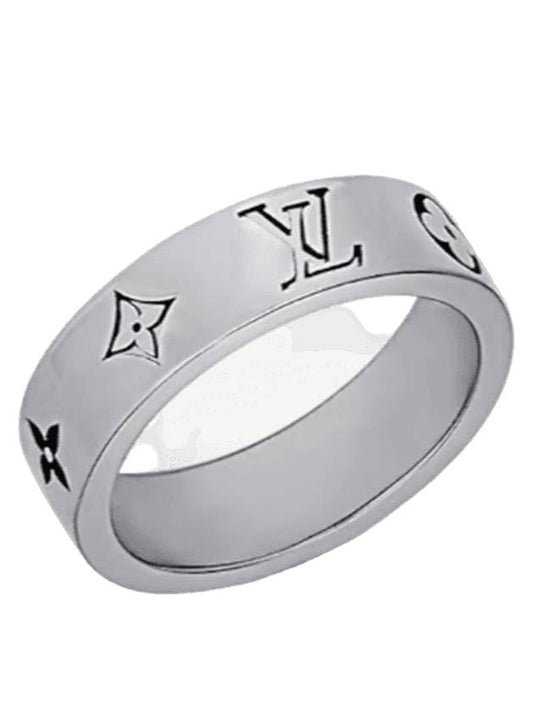 LV Mosaic Thin Ring Silver - LOUIS VUITTON - BALAAN 1