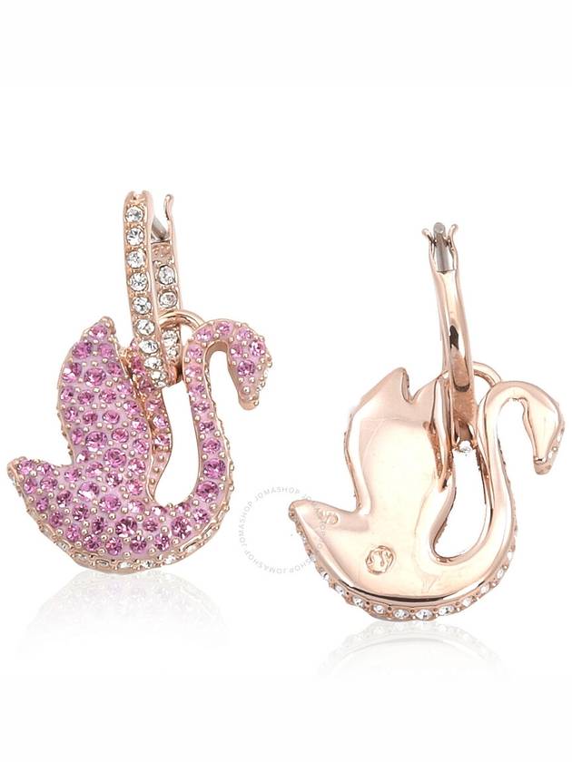 Iconic Swan Drop Earrings Pink - SWAROVSKI - BALAAN 4