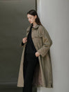 Wool Blend Shirt Coat Khaki - YOUNESS - BALAAN 4