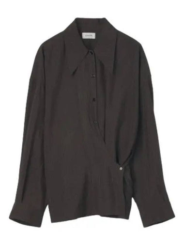 Twisted Shirt Brown Midnight - LEMAIRE - BALAAN 1