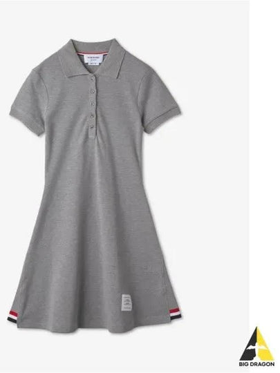 Women's Logo Patch Tennis Flare Short Dress Grey - THOM BROWNE - BALAAN 2