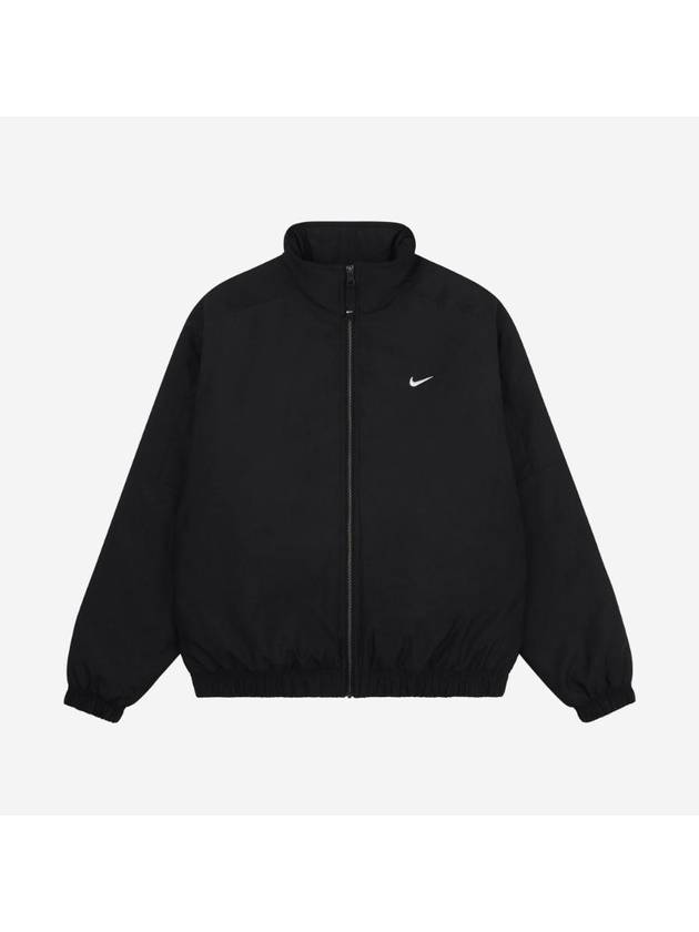 NRG Solo Swoosh Satin Bomber Jacket Black - NIKE - BALAAN 1