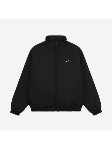 NRG Solo Swoosh Satin Bomber Jacket Black - NIKE - BALAAN 1