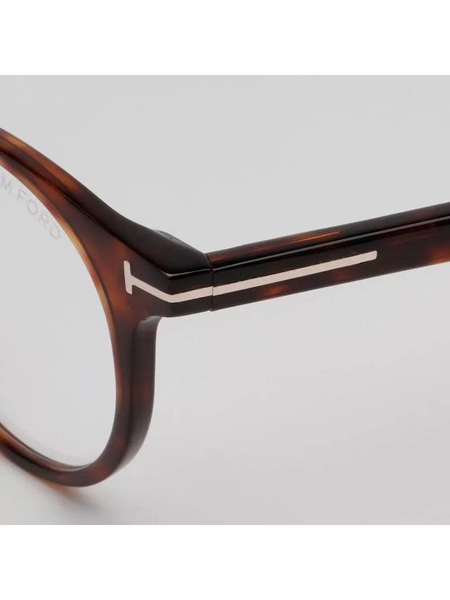 Blue light blocking glasses frame TF5557B 052 round horn rim eye protection - TOM FORD - BALAAN 5