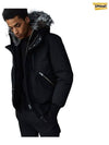 Dixon Nordic Tech Down Silver Fur Bomber Jacket Black - MACKAGE - BALAAN 3