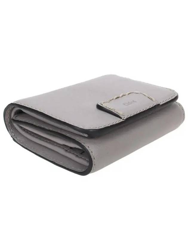 Edith Small Tri-Fold Buffalo Leather Half Wallet Grey - CHLOE - BALAAN 6