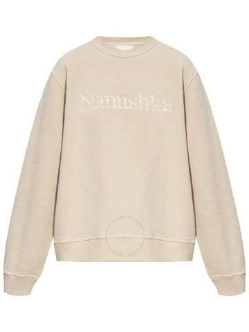 Nanushka Mart Cotton Logo-Embroidered Sweatshirt, Size Small - NANUSHKA - BALAAN 1