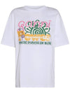 Relaxed Power of Sun Cotton Short Sleeve T-Shirt White B0481010388 - GANNI - BALAAN 1