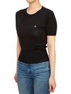 ORB Logo Short Sleeve Knit Top Black - VIVIENNE WESTWOOD - BALAAN 5