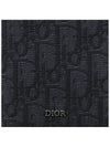 Compact Vertical Oblique Jacquard Card Wallet Black - DIOR - BALAAN 6