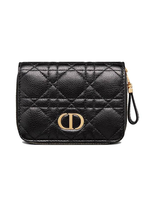 Caro Scarlet Zipper Half Wallet Black - DIOR - BALAAN 2